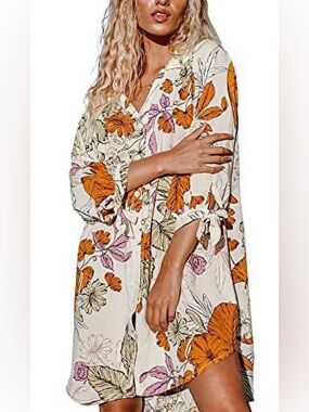 Cupshe Button-Front Tunic dress coverup